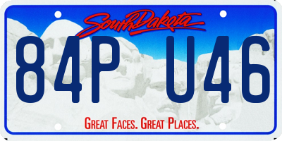 SD license plate 84PU46