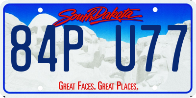 SD license plate 84PU77