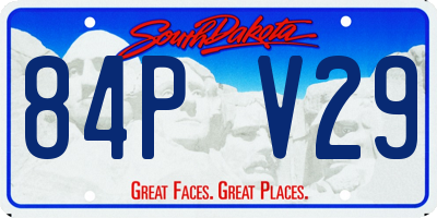 SD license plate 84PV29