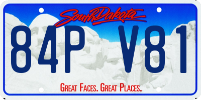 SD license plate 84PV81