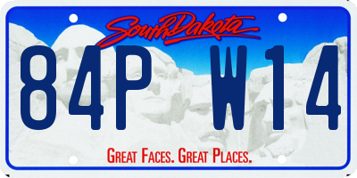 SD license plate 84PW14