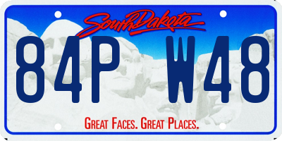 SD license plate 84PW48