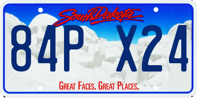 SD license plate 84PX24
