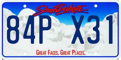 SD license plate 84PX31