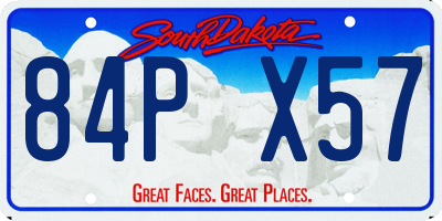 SD license plate 84PX57