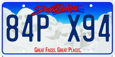 SD license plate 84PX94