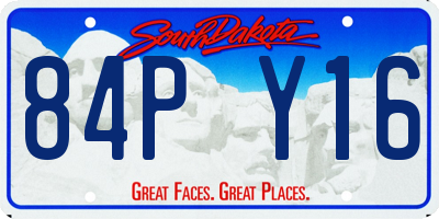 SD license plate 84PY16