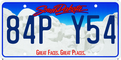 SD license plate 84PY54