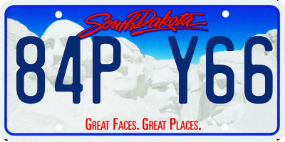 SD license plate 84PY66