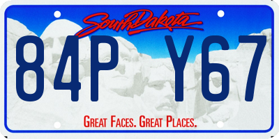 SD license plate 84PY67