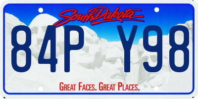 SD license plate 84PY98