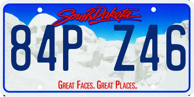 SD license plate 84PZ46