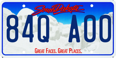 SD license plate 84QA00