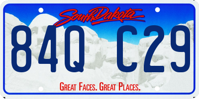 SD license plate 84QC29