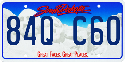 SD license plate 84QC60