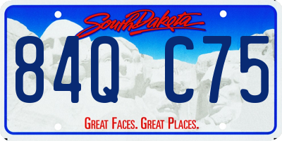 SD license plate 84QC75