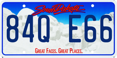 SD license plate 84QE66