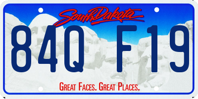 SD license plate 84QF19