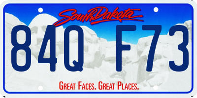 SD license plate 84QF73