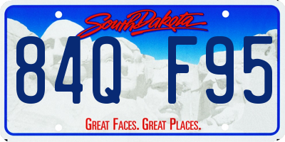 SD license plate 84QF95
