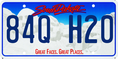 SD license plate 84QH20