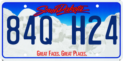 SD license plate 84QH24