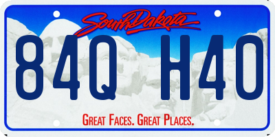 SD license plate 84QH40