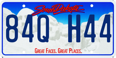 SD license plate 84QH44