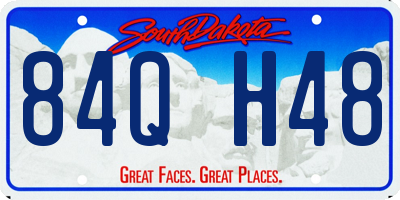 SD license plate 84QH48