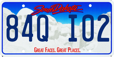 SD license plate 84QI02
