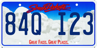 SD license plate 84QI23