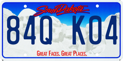 SD license plate 84QK04