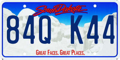 SD license plate 84QK44