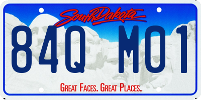 SD license plate 84QM01