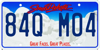 SD license plate 84QM04