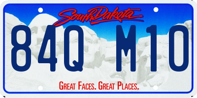 SD license plate 84QM10
