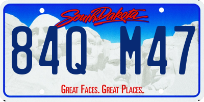 SD license plate 84QM47