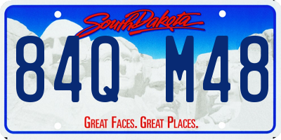 SD license plate 84QM48