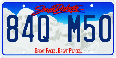 SD license plate 84QM50