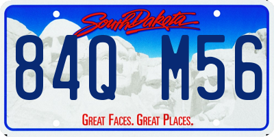 SD license plate 84QM56