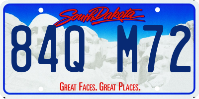 SD license plate 84QM72