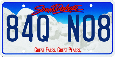 SD license plate 84QN08