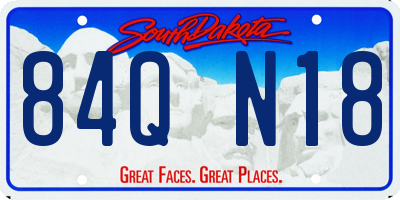 SD license plate 84QN18