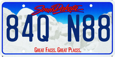 SD license plate 84QN88