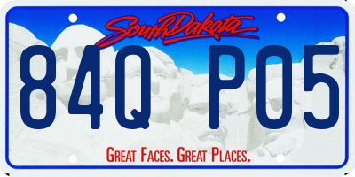 SD license plate 84QP05