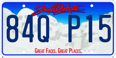 SD license plate 84QP15