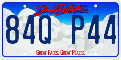 SD license plate 84QP44