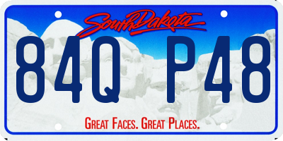 SD license plate 84QP48