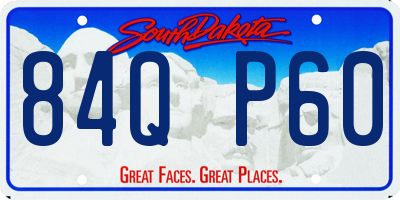 SD license plate 84QP60
