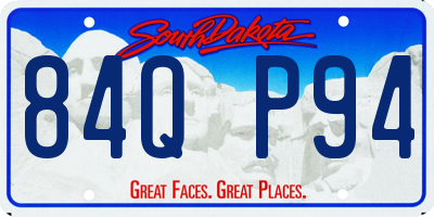 SD license plate 84QP94